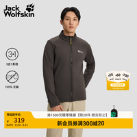 Jack Wolfskin jackWolfskin狼爪25秋冬新TRAILBLAZE男款抑味户外运动抓绒夹克外套A65372 泥棕色/D0108 M