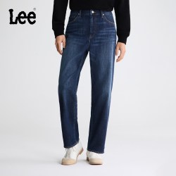 Lee 26早秋新EasyRider761宽松阔腿牛仔裤深蓝色男