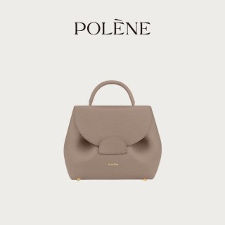 POLENE 波灵恩Number One Nano 荔枝牛皮酒窝包手提斜挎包