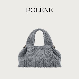 POLENE [明星同款]Number Nine Mini美利奴羊毛款云朵包手提斜挎包
