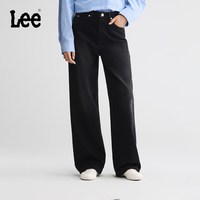 移动端、88VIP：Lee 经典五袋款428舒适直筒牛仔裤黑灰色女潮A08853