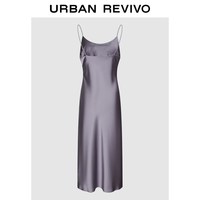 URBAN REVIVO UWG760100 缎面吊带连衣裙