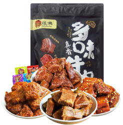 张飞 多味牛肉500g 四川特产 旅游休闲零食小吃 四口味混合装牛肉礼包