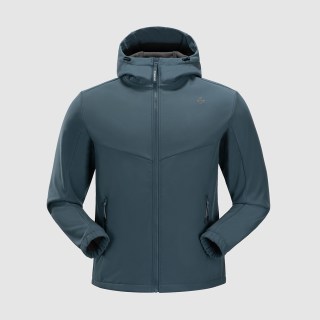 探路者 软壳衣男秋冬男款户外登山服休闲防风防泼水保暖冲锋外套