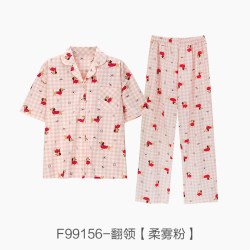 ZAO FU NIAO 女士睡衣睡裤纯棉夏季薄款可外穿肠腊狗短袖2026新款家居服