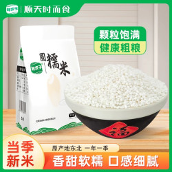 鲜农子 东北圆糯米香糯白江米五谷杂粮包粽子酿酒醪糟农家糯米粗粮