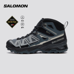 萨洛蒙 男款 户外运动防水稳定徒步登山鞋 X ULTRA PIONEER 2 MID GTX 湍流蓝