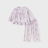 戴维贝拉 库洛米联名戴维贝拉儿童睡衣秋季女童家居服套装莫代尔长袖抗菌