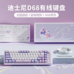 ONIKUMA 迪士尼米妮三模无线蓝牙键盘女生静音学生学习办公家用可爱