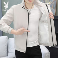 PLAYBOY 2026春秋新款潮流休闲男士冲锋衣夹克百搭立领派克服外套