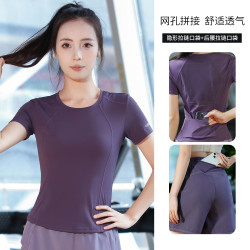 运动跑步套装女夏季短袖健身服专业训练速干衣户外显瘦短裤瑜伽服