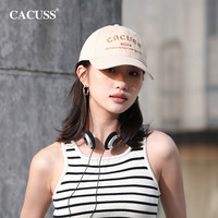 CACUSS 四季帽子女户外时尚百搭棒球帽防晒软顶字母刺绣休闲