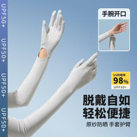 夏季防晒袖套防紫外线宽松冰丝袖套长款新款冰袖（长款冰丝手套）