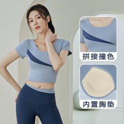 卡瓦杰 瑜伽服女带胸垫跑步运动专业速干夏季普拉迪健身服