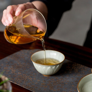百垚 手工蜜合釉莲瓣主人杯陶瓷杯品茗杯中式风功夫茶具个人茶杯