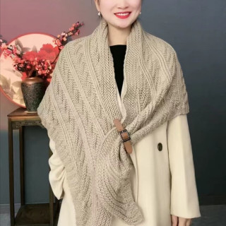 美丝宸披肩女多用加大加厚空调房办公室护颈围巾百搭斗篷外套保暖
