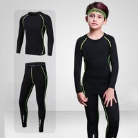 儿童紧身衣训练服速干衣男童秋冬篮球足球打底运动健身服套装男孩