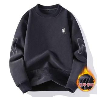 奥粒绒保暖加厚圆领双面绒韩版莫兰绒男士保暖卫衣秋冬