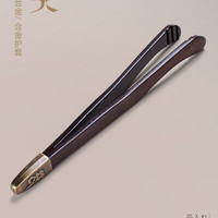 茶叶高档茶具配件泡茶杯夹子泡茶镊子茶道夹茶叶清洗工具茶夹实木