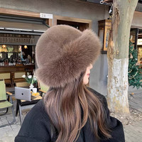 新款蒙古帽网红百搭女士保暖韩版时尚冬季毛绒帽子