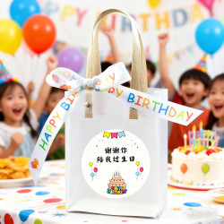 生日透明礼品袋高级感小号幼儿园儿童伴手礼手提礼物包装礼盒回礼