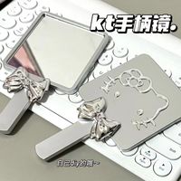 新款Kitty手柄轻奢高级便宜便捷补妆镜少女心小镜子手持化妆外出