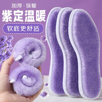 新款紫丁香防臭保暖鞋垫加绒加厚抗寒柔软舒适防臭男女毛毡