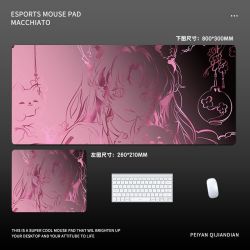 渐变高级感动漫鼠标垫大号创意加厚办公宿舍桌垫电竞游戏键盘垫