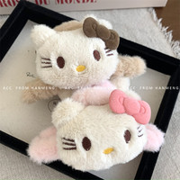 呆萌可爱甜美卡通毛绒kitty发饰