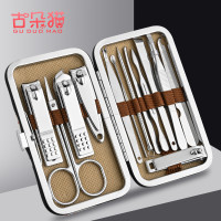 古朵猫掏耳朵家用指甲钳指甲剪13件套工具套装修甲修脚指甲刀套盒