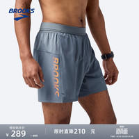 BROOKS 男子轻薄透气薄款裤子短裤运动裤跑步柔软舒适健身速干 暗灰 2XL