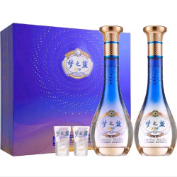 洋河 梦之蓝乐享版 52度 浓香型白酒 500ml*2瓶礼盒