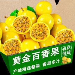 小黄鲜果 海南百香果黄金钦蜜9号新鲜5斤包邮大果新鲜黄皮百香果原浆甜果酱