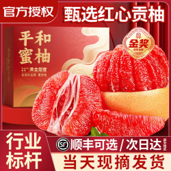 山姆伯伯 福建平和琯溪红心蜜柚三红肉柚子年货水果礼盒 A+级精选爆甜 5斤装2个装｜净4.2斤
