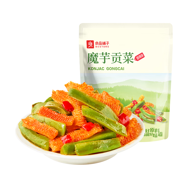 良品铺子 魔芋贡菜 香辣味 105g 休闲零食