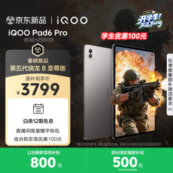 iQOO Pad6 Pro 8GB+256GB 灰晶  第五代骁龙8至尊版 4K游戏电竞大屏 13000mAh 平板电脑 vivo