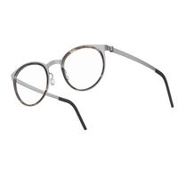 LINDBERG 林德伯格 strip titanium系列 9704 中性纯钛眼镜框架 K250/10(亮灰玳瑁色/灰银) 镜框尺寸48 腿长135