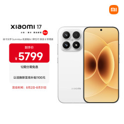 小米 MI）小米 17 第五代 骁龙 8 至尊版 光影猎人  7000mAh 白色 16GB+1TB 5G手机