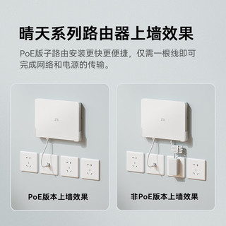 中兴 BE3600 WiFi7 PoE供电 1母2子套装 分布式路由器
