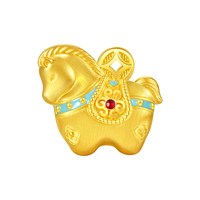 周大生 福韵小马足金硬金转运珠