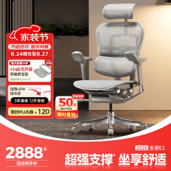 Ergonor 金豪E 2代 人体工学电脑椅 银白色 Q4.0版