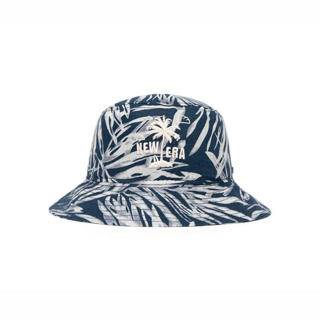 NEW ERA 椰树刺绣渔夫帽情侣同款海边度假防晒帽子潮