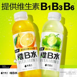 alienergy 维生素饮料 柑橘味2瓶+青提味2瓶 500mL*4