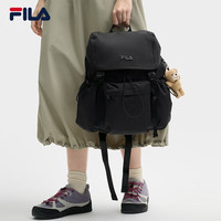 FILA 背包2025夏季时尚双肩包书包通勤电脑包 正黑色-BK