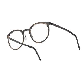LINDBERG 林德伯格 strip titanium系列 9704 中性纯钛眼镜框架 K250/U9(亮灰玳瑁色/黑色) 镜框尺寸48 腿长145