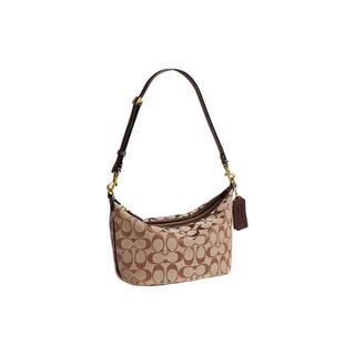 COACH 蔻驰 DEMI手袋 B4 卡其色 枫树棕色 女士手提包