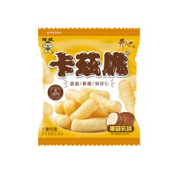 旺旺 卡兹脆椰蓉乳味膨化食品袋装非油炸酥脆零食1包*10-12G100包