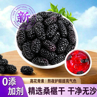 栢榄园 2罐*200g正宗新疆桑葚干黑桑椹特级泡水泡茶即食无糖无添加新鲜干果桑葚茶