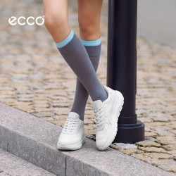 ecco 厚底简约舒适潮流百搭女士小白鞋徒步通勤鞋莱丽239823