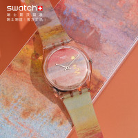 swatch 艺术之旅《猩红的夕阳》主题手表 男女石英表 SO28Z700